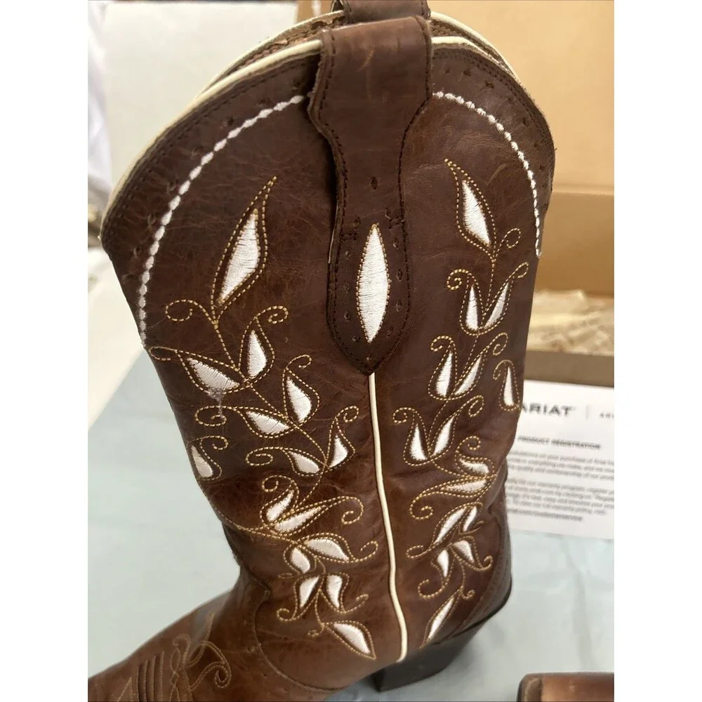 Ariat Sonora Bitterwater Embroidered Leather Western Boots Sz 8 B
